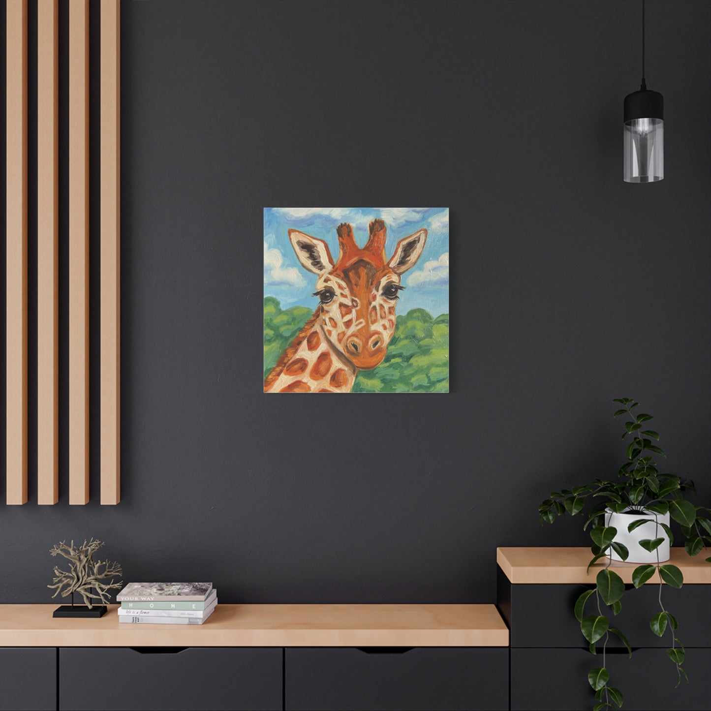 Playful Giraffe Matte Canvas