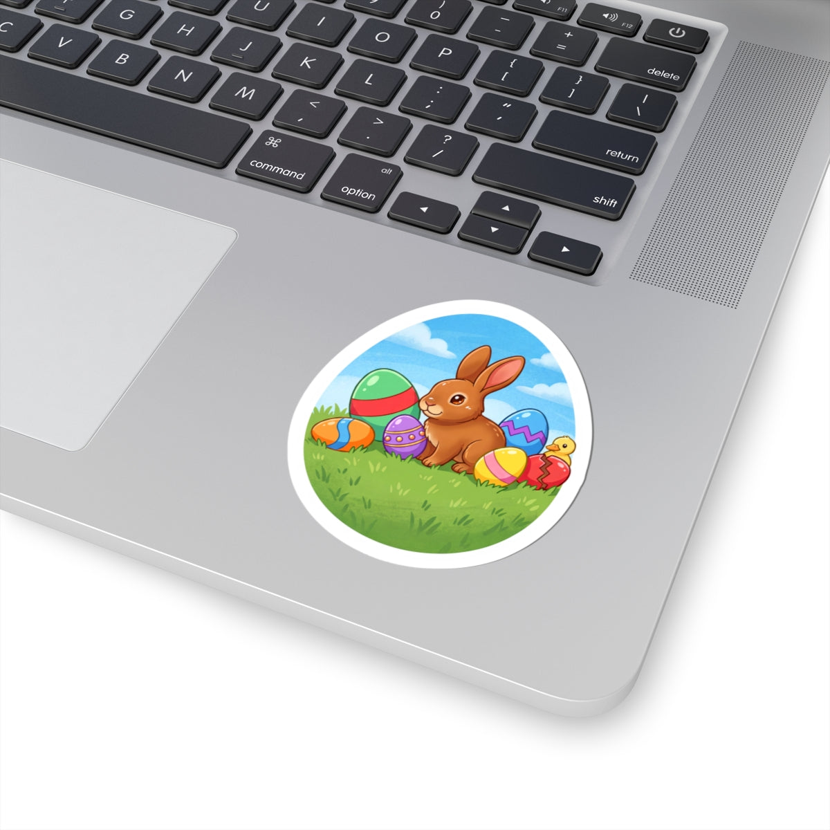 Easter Bunny & Colorful Eggs Sticker
