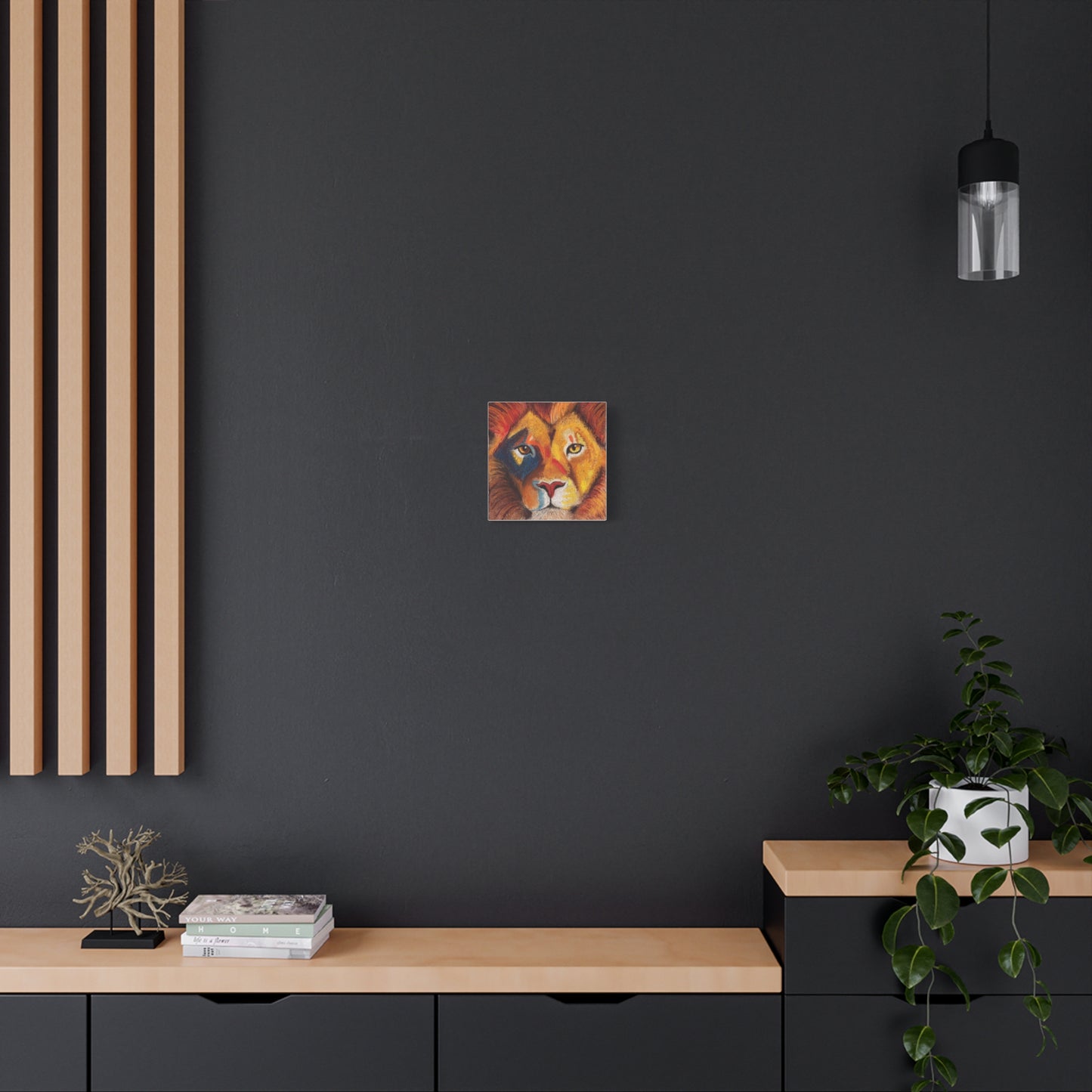 Lion Portrait Matte Canvas Print