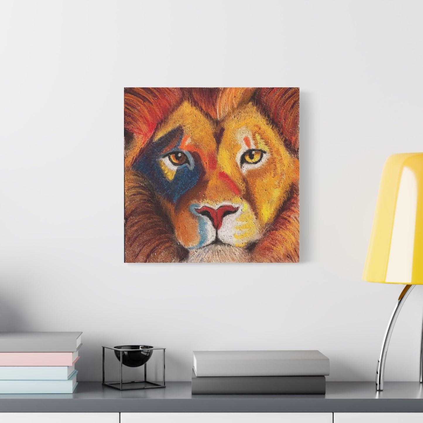 Lion Portrait Matte Canvas Print
