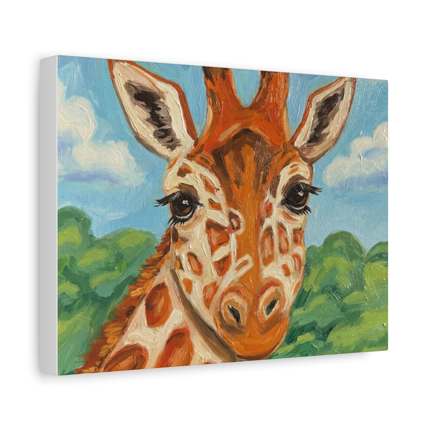 Playful Giraffe Matte Canvas