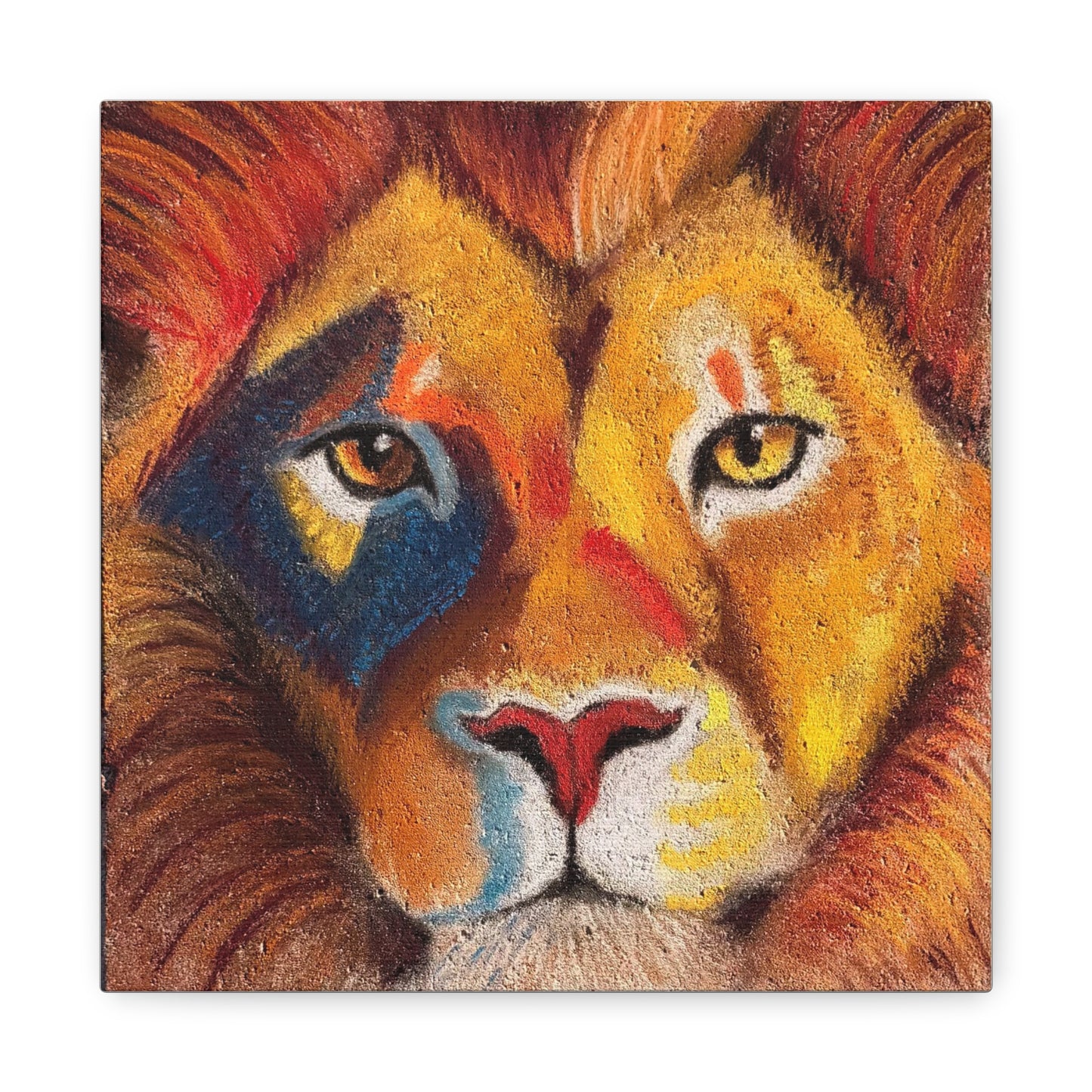 Lion Portrait Matte Canvas Print