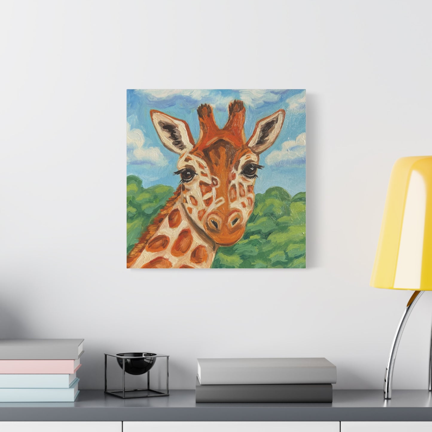 Playful Giraffe Matte Canvas