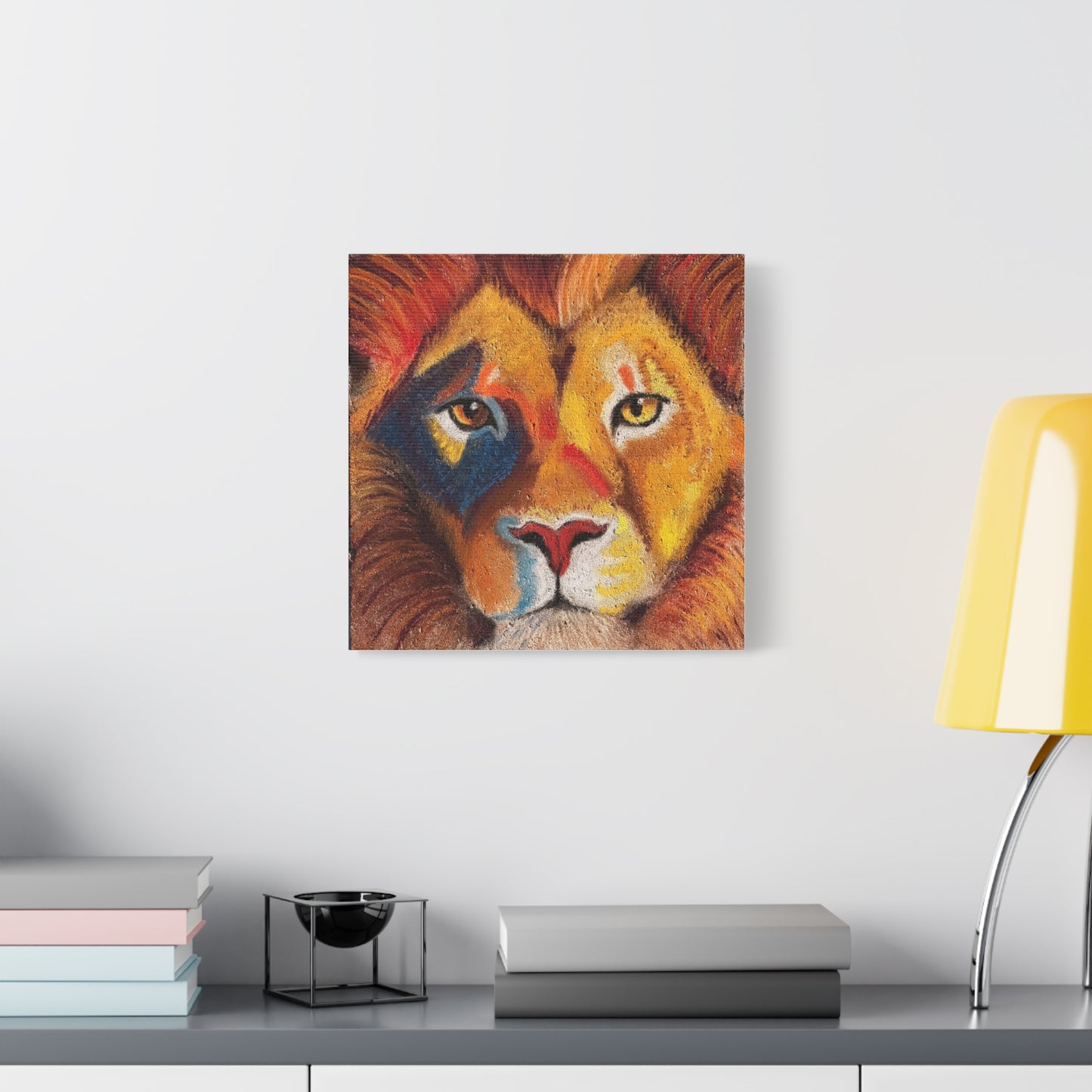 Lion Portrait Matte Canvas Print