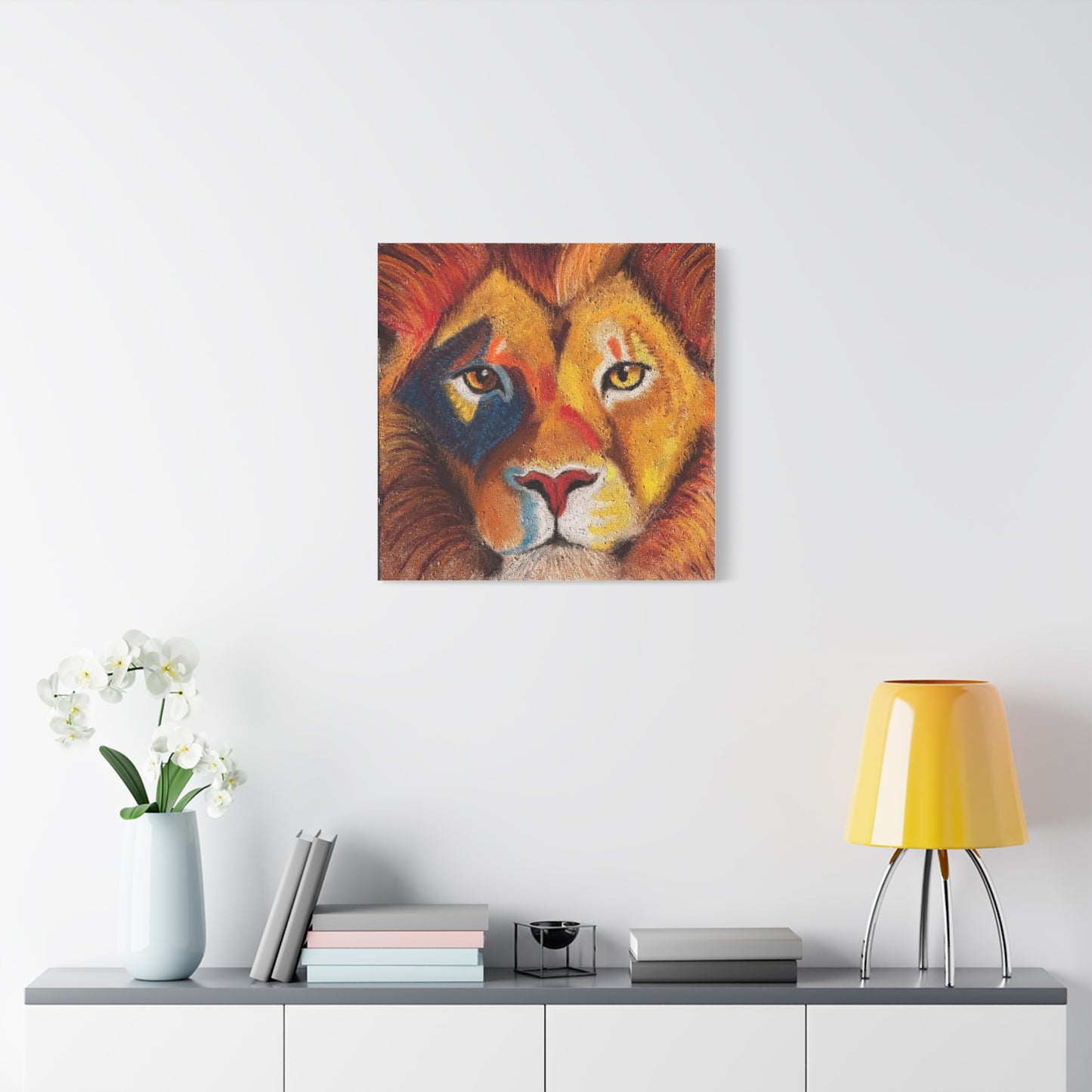 Lion Portrait Matte Canvas Print