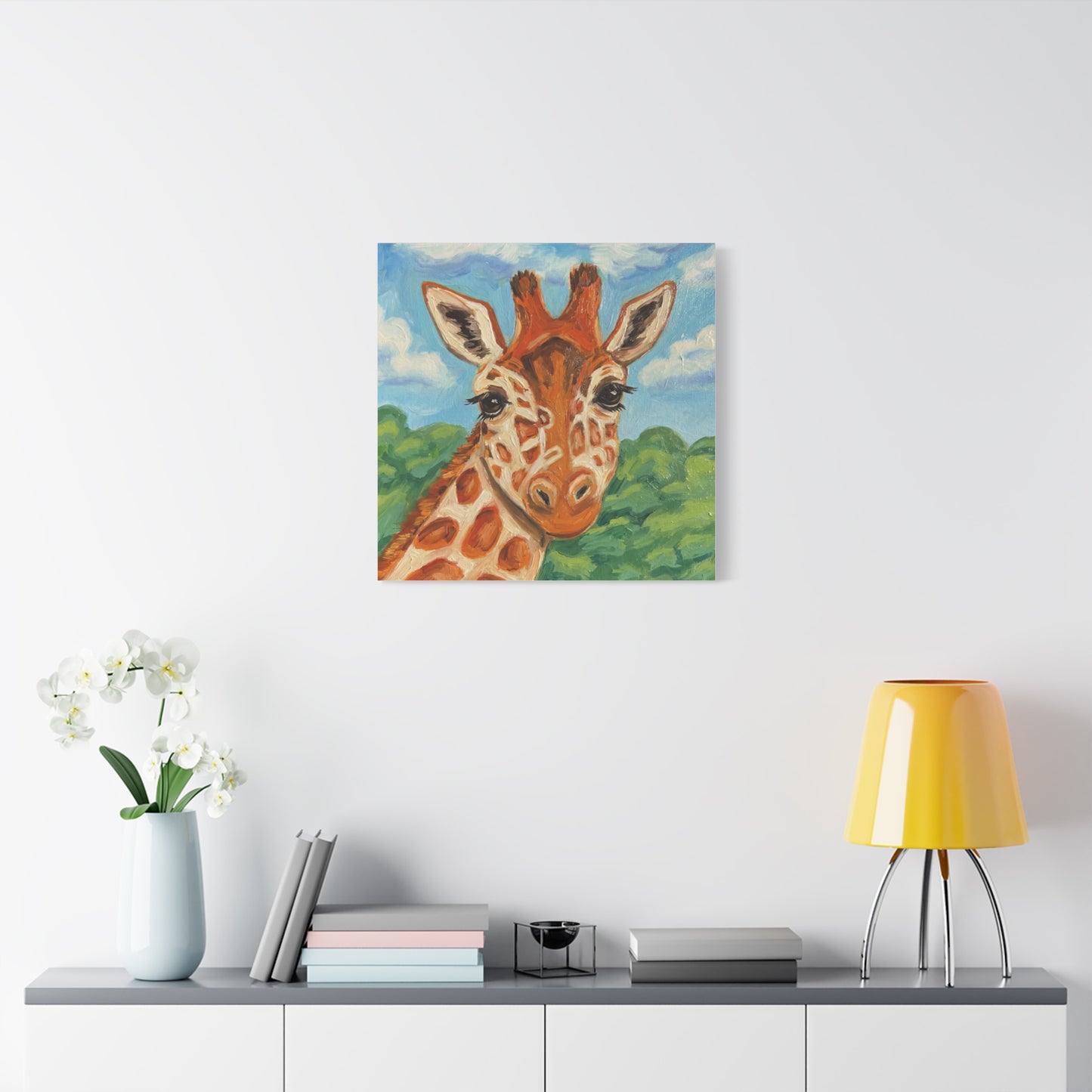 Playful Giraffe Matte Canvas