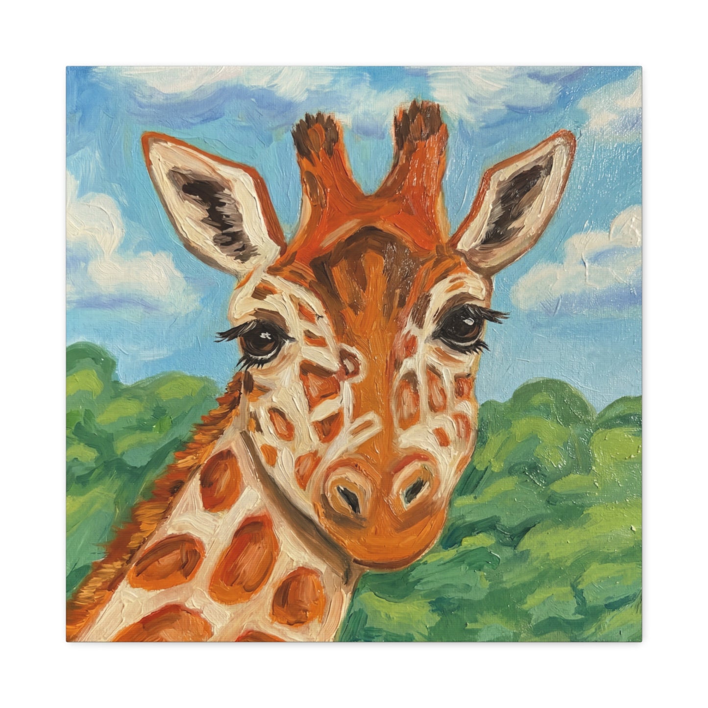 Playful Giraffe Matte Canvas