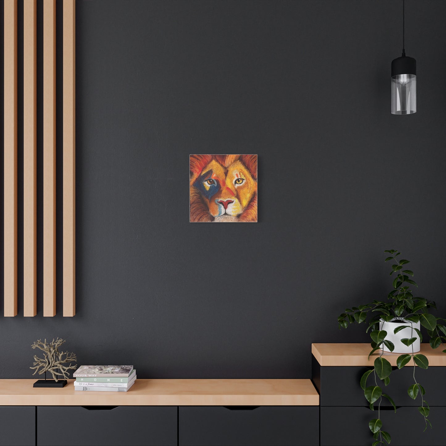 Lion Portrait Matte Canvas Print