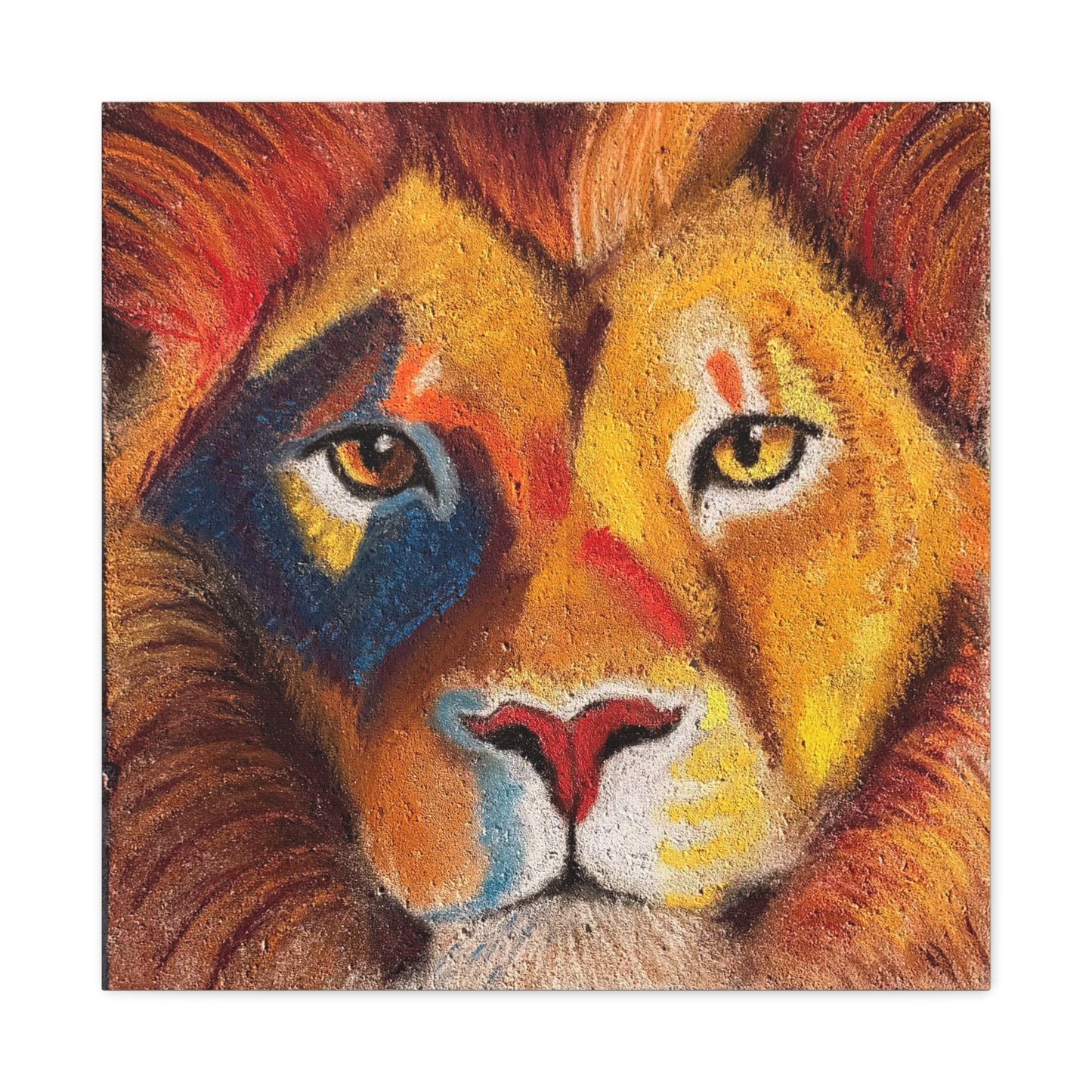 Lion Portrait Matte Canvas Print